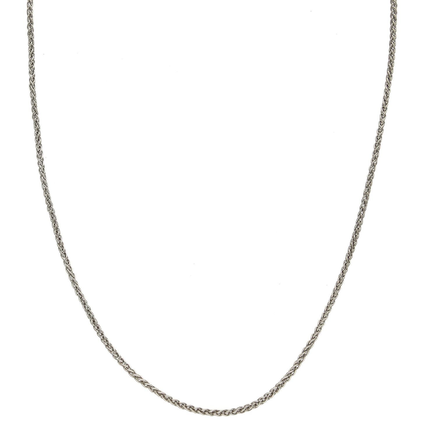 Złoty łańcuszek 585 Lisi ogon Białe złoto 1 mm DIA-LAN-1207-585 1mm ✅ Złoty łańcuszek został wykonany z najwyższej jakości 14-karatowego białego złota.jpg